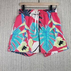 Chubbies Swim Trunks Shorts Mens Small Pink Tropical Floral 5.5 Inseam Quick Dry